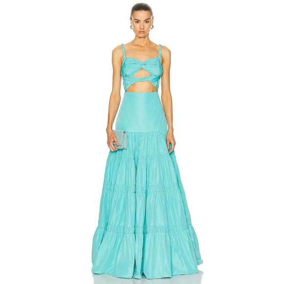 Alexis Chantalle Dress in Aqua Small New Womens Long Maxi Princess Gown - Picture 1 of 16